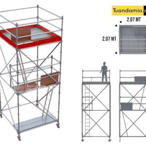 Andamio Multidireccional 2.07 X 2.07 Altura 5 Mt